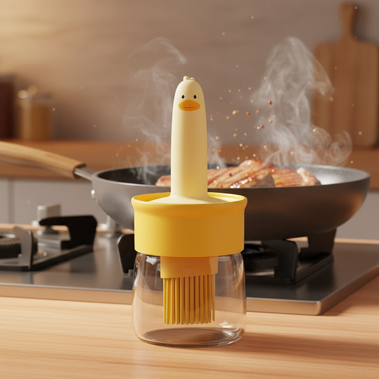 Oil Dispenser Bottle with Silicone Basting Brush